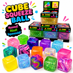 Cube Squeeze Ball squishy stresszlabda – nyomkodható érzékszervi fidget játék (BBE) - Image 9