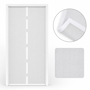 Fehér mágneses szúnyogháló ajtóra 100×210 cm – automata záródású rovarháló függöny (GL-11398WH) - Image 1