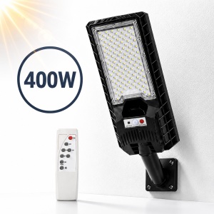 Hayami KL25-282A 400W napelemes utcai LED lámpa – távirányítós kültéri solar világítás IP65 védelemmel (BBD) - Image 1