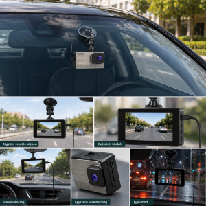 JINGONG KOS-14046 2K Autós menetrögzítő kamera – Full HD Dash Cam, szélvédőre rögzíthető, éjjeli mód, loop felvétel (BBD) - Image 4