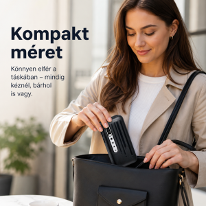 PB-20000 LCD powerbank 20000mAh – hordozható gyorstöltő külső akkumulátor 3 USB porttal (THM) - Image 3