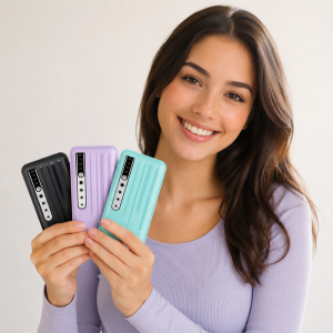 PB-20000 LCD powerbank 20000mAh – hordozható gyorstöltő külső akkumulátor 3 USB porttal (THM) - Image 4