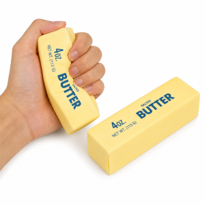 Butter squishy stresszoldó játék – puha nyomkodható hab fidget játék sárga kivitelben (BBE) - Image 8