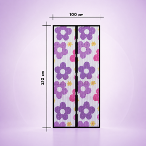 Színes virágos mágneses szúnyogháló ajtóra 100×210 cm – automata záródású rovarháló függöny (GL-11398I) - Image 3