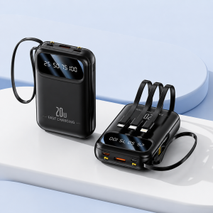 XNEN XN-458S powerbank 10000mAh – 65W szupergyors töltő beépített kábelekkel és digitális kijelzőve (THM) - Image 5