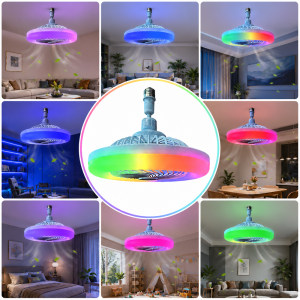 30W RGB LED ventilátorlámpa – multifunkciós mennyezeti lámpa ventilátorral (BBJH) - Image 5
