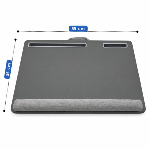 Párnázott laptoptartó tálca csuklótámasszal – hordozható laptop asztal ágyba, kanapéra és home office munkához (GB) - Image 7