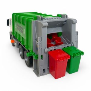 Zöld színű szemétszállító kukás teherautó – súrlódásos meghajtású játékautó hangeffektekkel gyerekeknek 26cm JS108 (BBJ) - Image 4