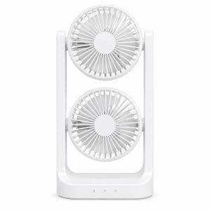 BreezeMax 360°-ban állítható duplafejes asztali ventilátor – USB, LED világítással 53202 (BBM) - Image 5